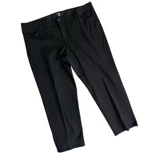 Chaps Black Dress Pants Women's 24W‎ Straight Leg Stretch Cotton Blend NWOT